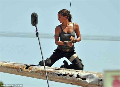 Alicia Vikander Performs Stunts & Looks Fantastic on Set of New Tomb Raider Movie