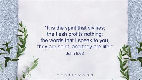 Reflection on John 6:63 – God's Word Is Life