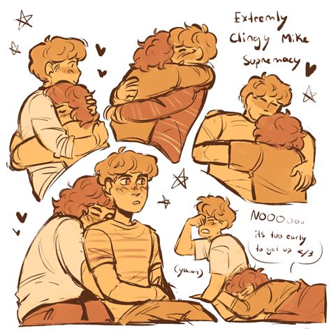 most of the byler art i draw is Mike being in some way clingy, and i ...