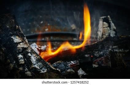 Flame Fire Burns Brazier Flames Fire Stock Photo 1257418252 | Shutterstock