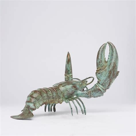 Large Lobster Sculpture Patinated Bronze - Etsy