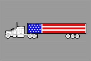 Truck 18 Wheels Us Flag Company Logo Svg Graphic by Awspik · Creative Fabrica