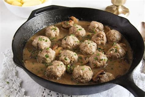 Polish Meatballs with Mushroom Sour Cream Gravy