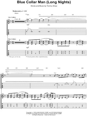 Styx "Renegade" Guitar Tab in G Minor - Download & Print - SKU: MN0088930