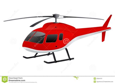 Red helicopter stock vector. Illustration of blades, color - 23594767 | Helicopter, Illustration ...