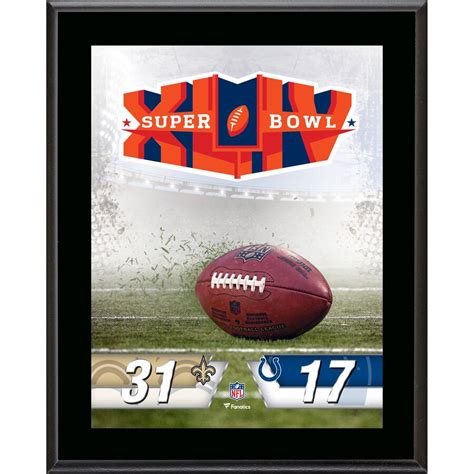 New Orleans Saints vs. Indianapolis Colts Super Bowl XLIV 10.5" x 13 ...