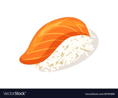 Sashimi with salmon icon Royalty Free Vector Image