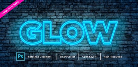 Premium PSD | Glow text effect design