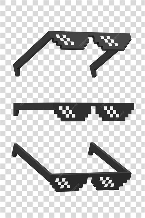 Premium PSD | Meme pixel glasses on a white background minimalistic concept 3d render illustration