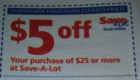 $5.00 off $25.00 Save-A-Lot coupon in this weeks ad!!!