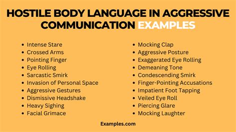 Hostile Body Language in Aggressive Communication - 19+ Examples