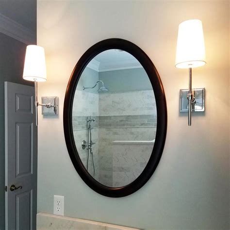 Oval Vanity Mirrors For Bathroom - Large Bathroom Vanity Mirror Oval Wall Frameless Bight LED ...