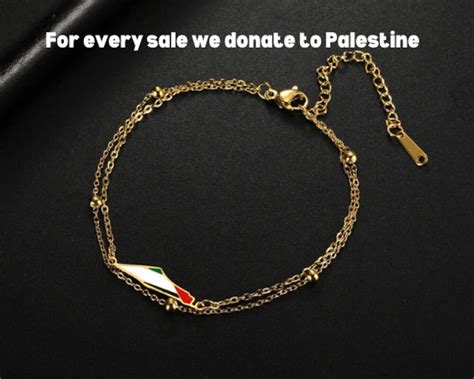 Palestine Bracelet Palestine Map Wristband Gold Wristband Silver ...