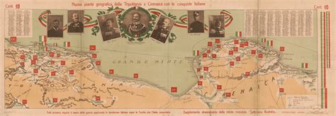 "New geographical map of Tripolitania and Cyrenaica with Italian conquest", Italy, 1913?. Map ...