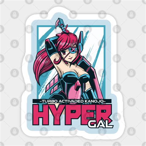 Hyper Anime Girl - Anime - Sticker | TeePublic