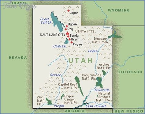 ZION PARK MAP UTAH - Map - Travel - Holiday - Vacations