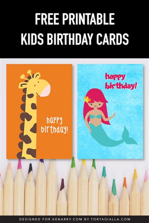 Free Printable Kids Birthday Cards - Ideas for the Home