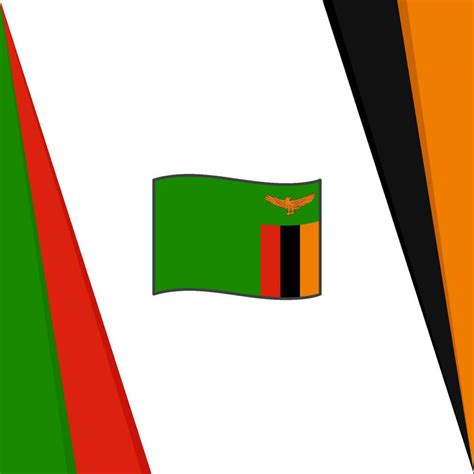 Zambia Flag Abstract Background Design Template. Zambia Independence Day Banner Social Media ...