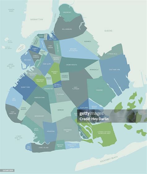 Brooklyn Neighborhood Map High-Res Vector Graphic - Getty Images