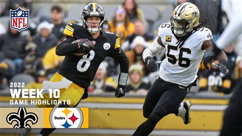 New Orleans Saint vs. Pittsburgh Steelers | 2022 Week 10 Game ...