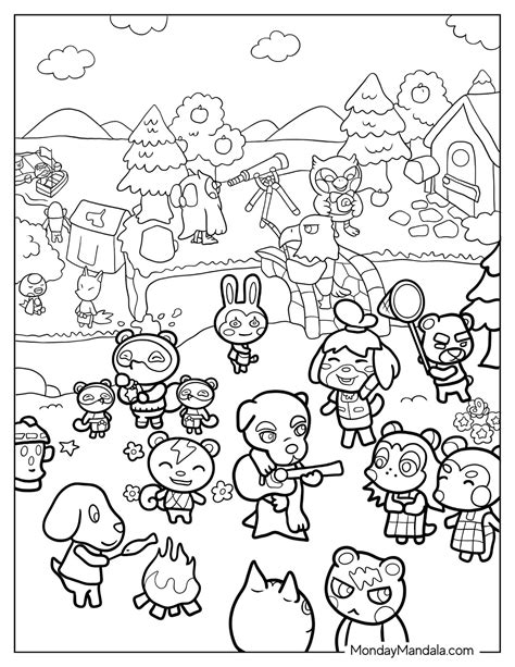 22 Animal Crossing Coloring Pages (Free PDF Printables)