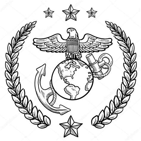 US Marine Corps military insignia — Stock Vector © lhfgraphics #13920805