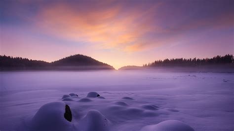 2560x1440 Snowy Winter Sunrise 1440P Resolution Wallpaper, HD Nature 4K Wallpapers, Images ...