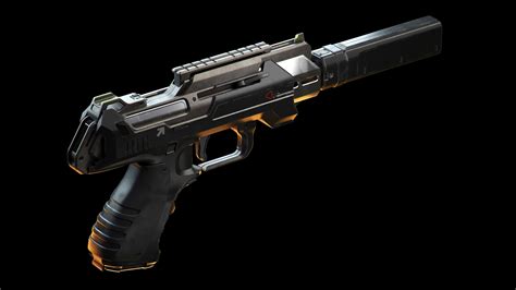 ArtStation - Futuristic Pistol