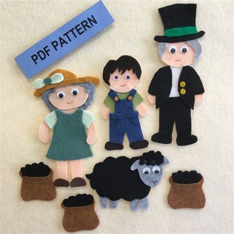 Baa Baa Black Sheep Pattern to Make Felt Pieces for a Felt Story Board ...