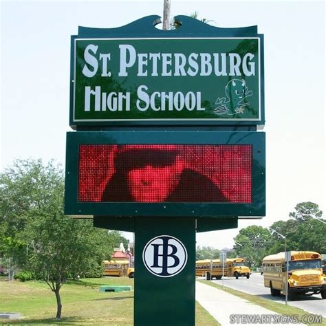 School Sign for Saint Petersburg High School - St Petersburg, FL