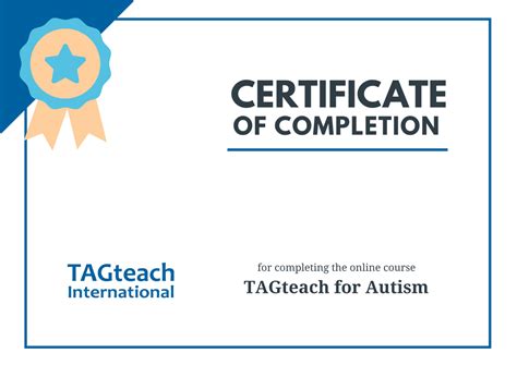 autism course certificate icon colour | TAGteach Membership and Online Courses