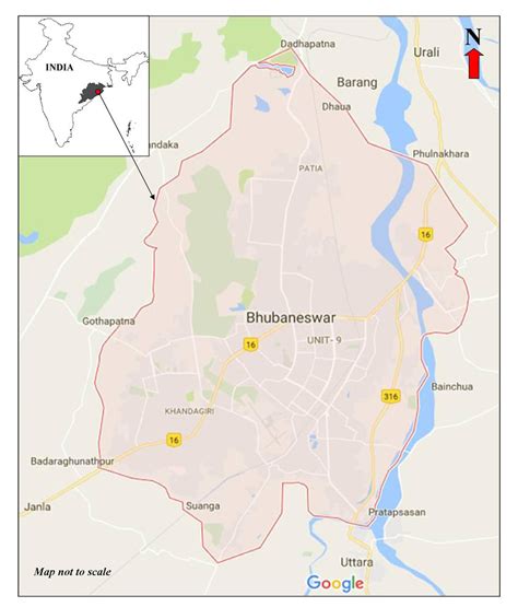 Map showing location of Bhubaneswar city in Odisha, eastern India | Download Scientific Diagram