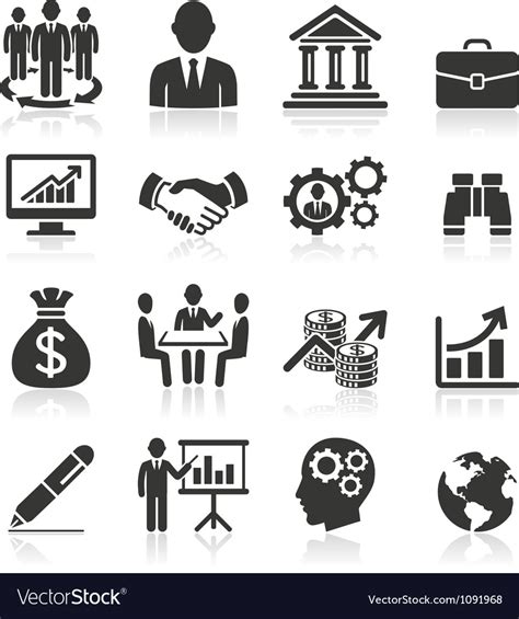 Business icons Royalty Free Vector Image - VectorStock