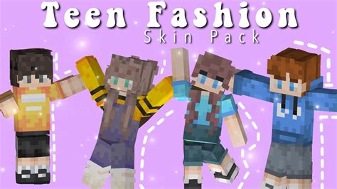 Cute Skins|Teen Fashion Skin Packs|Minecraft Pocket Edition - YouTube