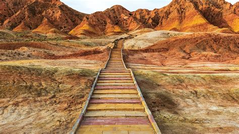 Download Walkway Mountain Earth Man Made Path HD Wallpaper