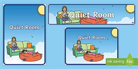 👉 Quiet Room Area Display Sign (teacher made) - Twinkl