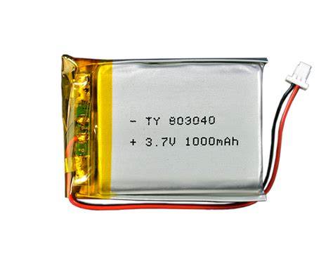 Lithium Ion Polymer Battery 3.7V 1000mAh | TinyCircuits.com