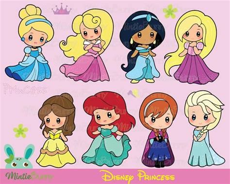 Cute Princess Clipart Princess Clipart Princess Chibi | Etsy | Chibi disney, Princess drawings ...