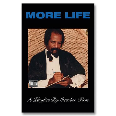 A084 New Drake More Life Album New Music 2017 Cover R&B Top A4 Art Silk Poster Light Canvas ...