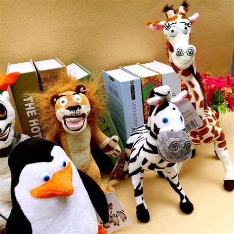 Babiqu Madagascar Plush Toys Madagascar Lion Giraffe Penguin Zebra ...