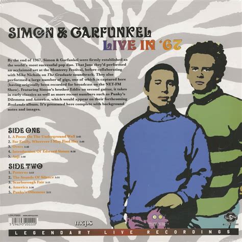 Simon & Garfunkel LP: Simon And Garfunkel Live In 67 (LP, 180g Vinyl ...