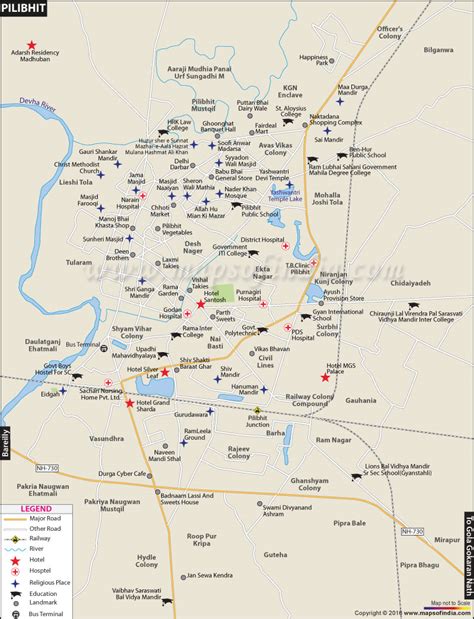 Pilibhit City Map