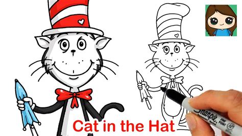 How to Draw The Cat in the Hat Easy | Dr. Seuss - YouTube