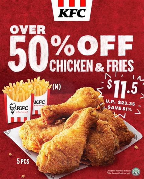 KFC Menu & Promos | 51% off 5 PCs Chicken and Fries & More - AllSGPromo