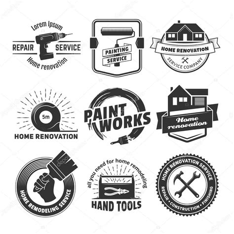 House remodeling logos — Stock Vector © NihilArt #117093522