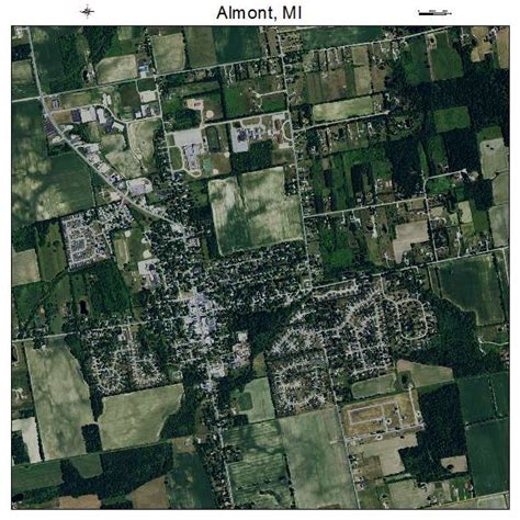 Aerial Photography Map of Almont, MI Michigan