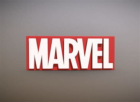 MARVEL LOGO 3D model 3D printable | CGTrader