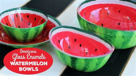 HOW TO: DIY Painted Watermelon Bowls | DecoArt® - YouTube