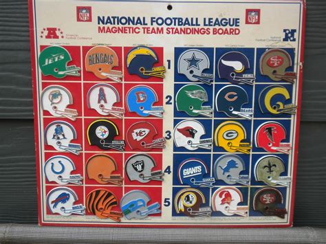 1970s NFL Football Magnetic Standings Board with all 28 team helmet magnets +2 | #1760856825