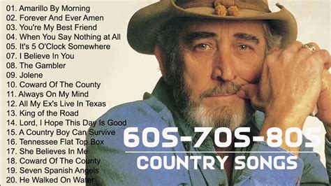 Top 100 Classic Country Songs 60s 70s 80s - Greatest 60s 70s 80s Country Music Hits - YouTube